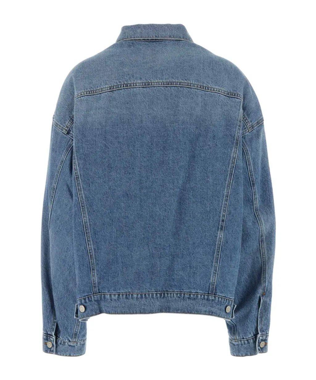 Long Sleeved Buttoned Denim Jacket