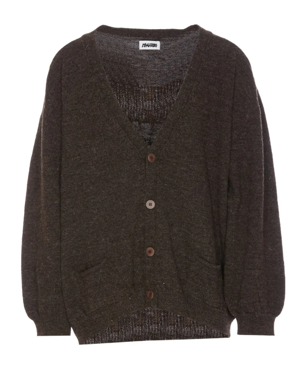 Grampa Logo Detailed Cardigan
