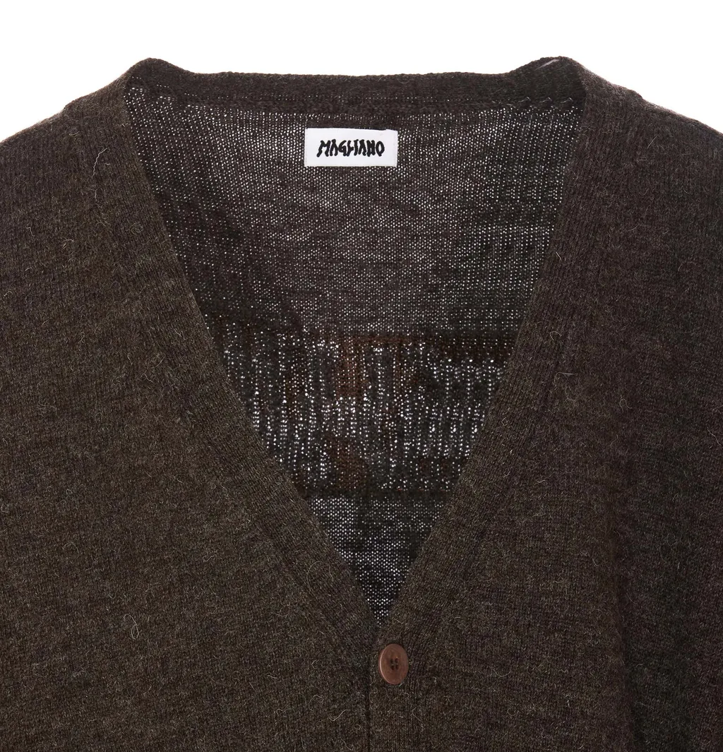 Grampa Logo Detailed Cardigan