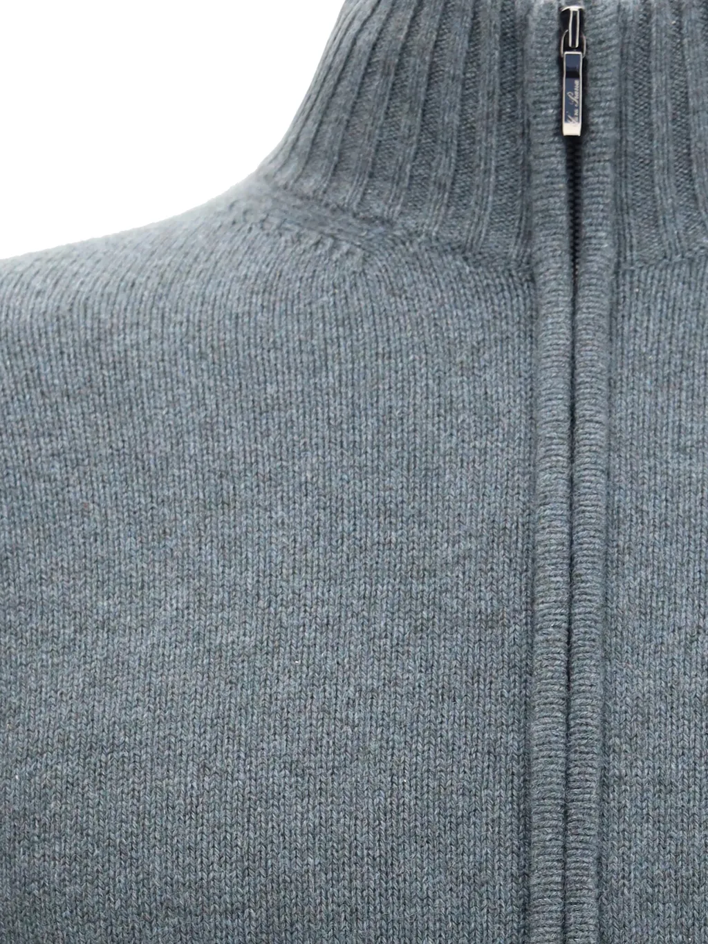 High-Neck Zip-Up Cardigan