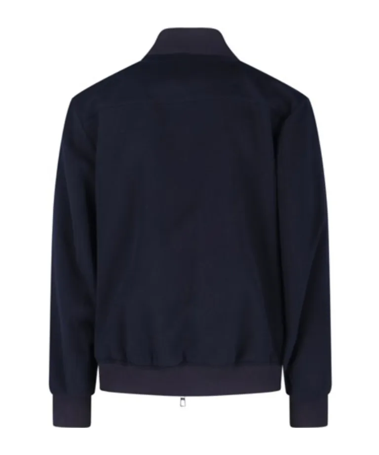 Cashmere Zip Bomber Jacket