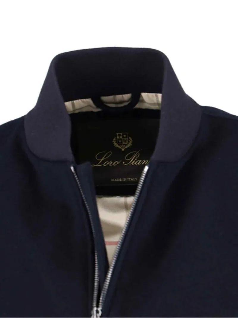 Cashmere Zip Bomber Jacket