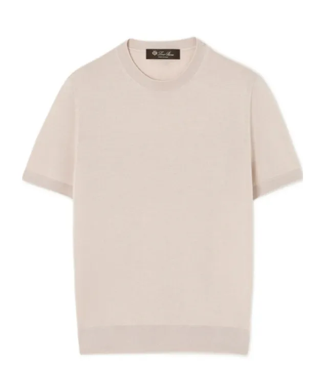 Ribbed-Neck T-Shirt