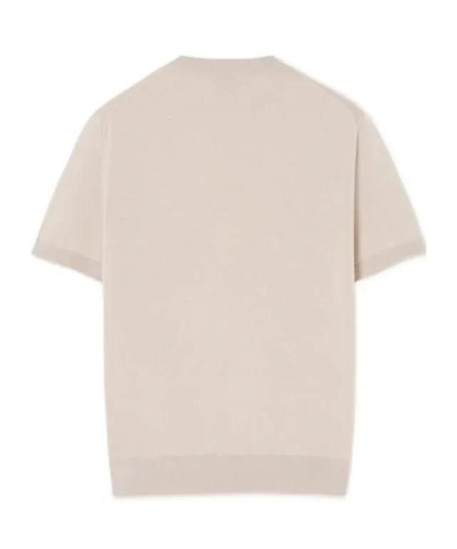 Ribbed-Neck T-Shirt