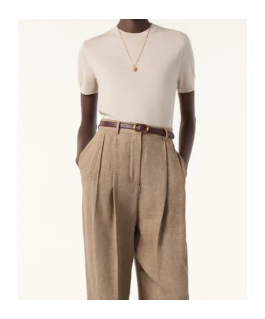 Ribbed-Neck T-Shirt