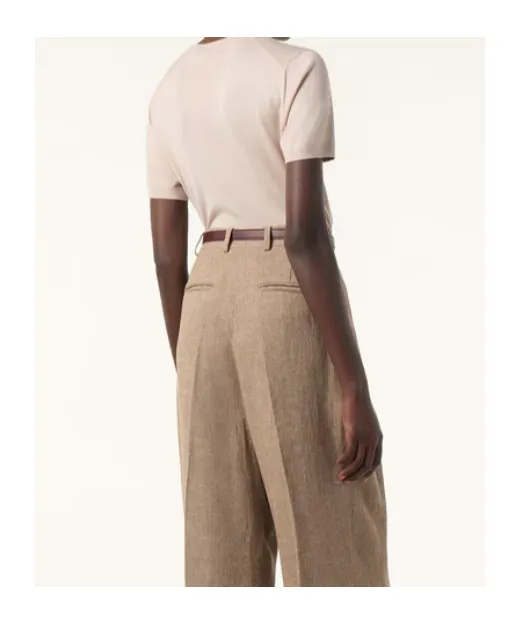 Ribbed-Neck T-Shirt