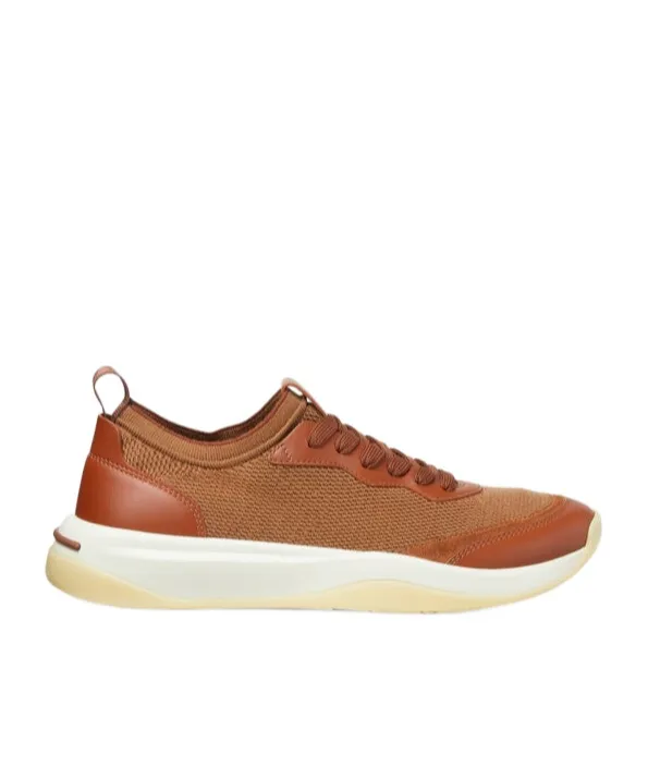 Leather-Mesh Sneakers