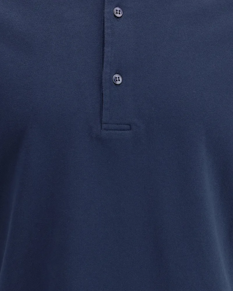 Button-Fastening Polo Shirt