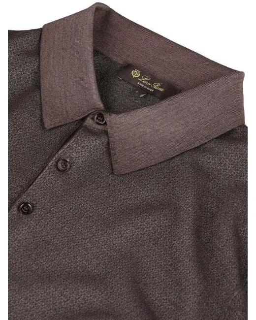 Long-Sleeved Buttoned Polo Shirt