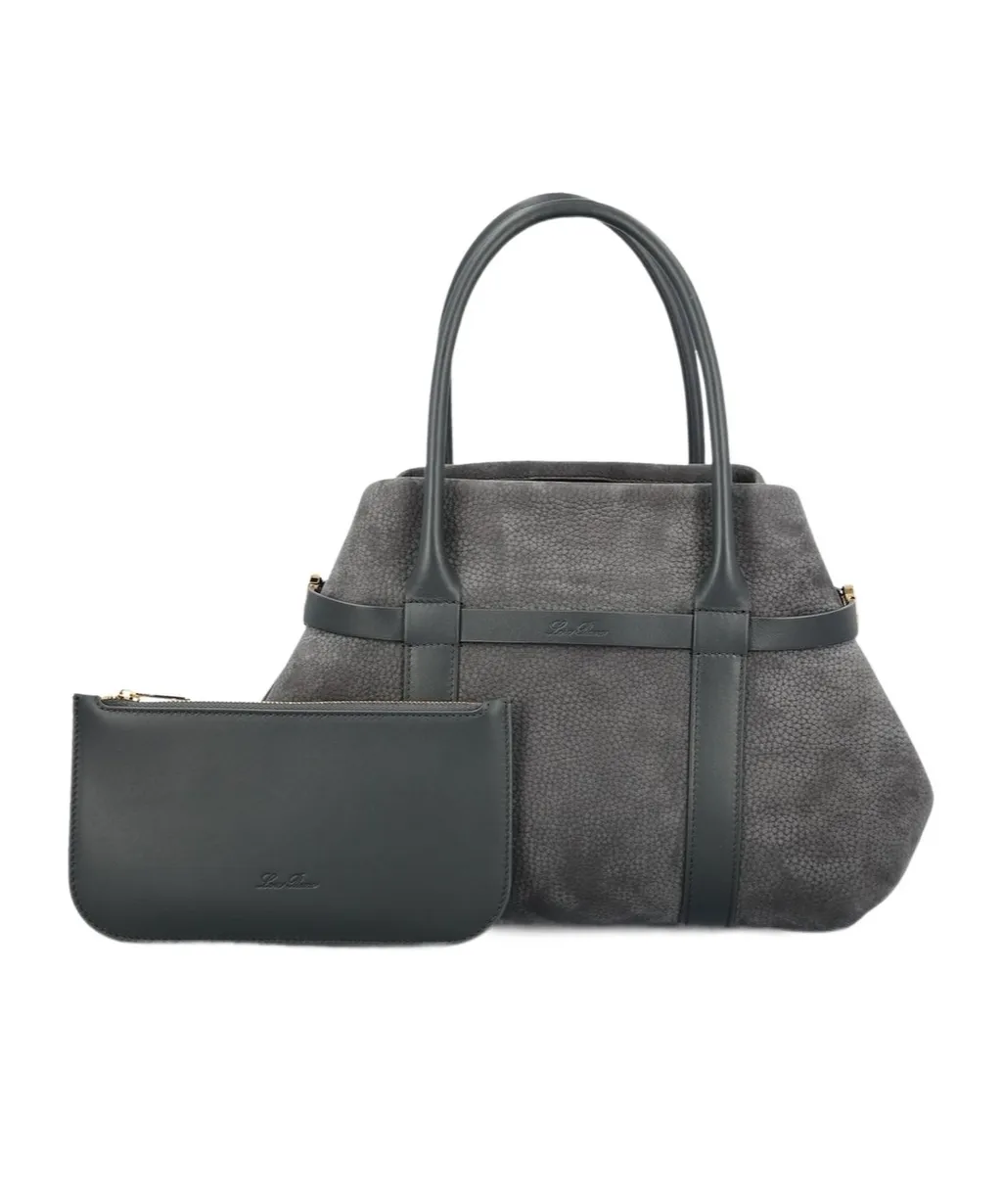 Logo Debossed Top Handle Bag