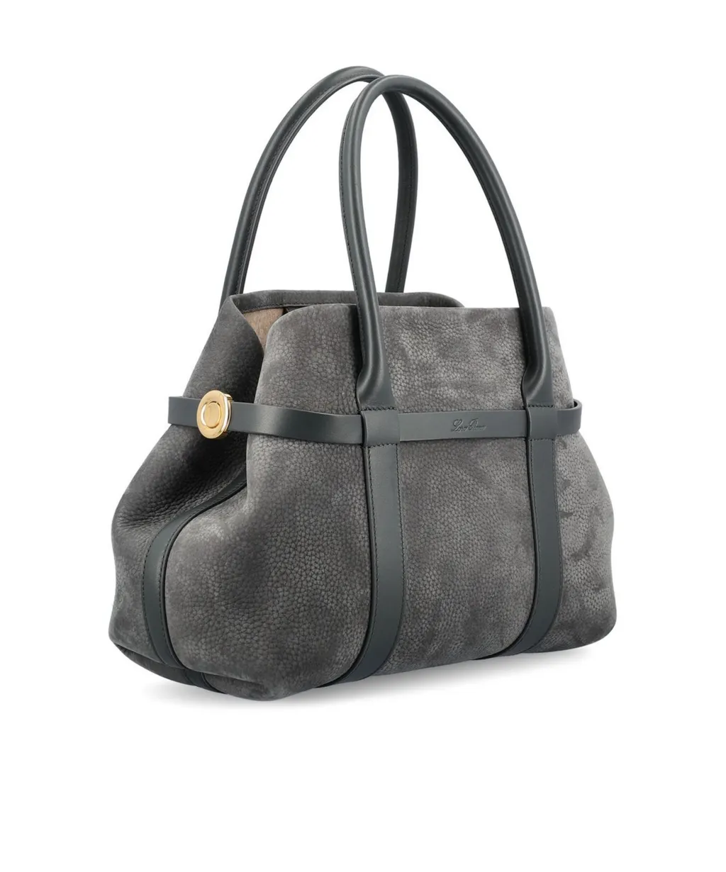 Logo Debossed Top Handle Bag