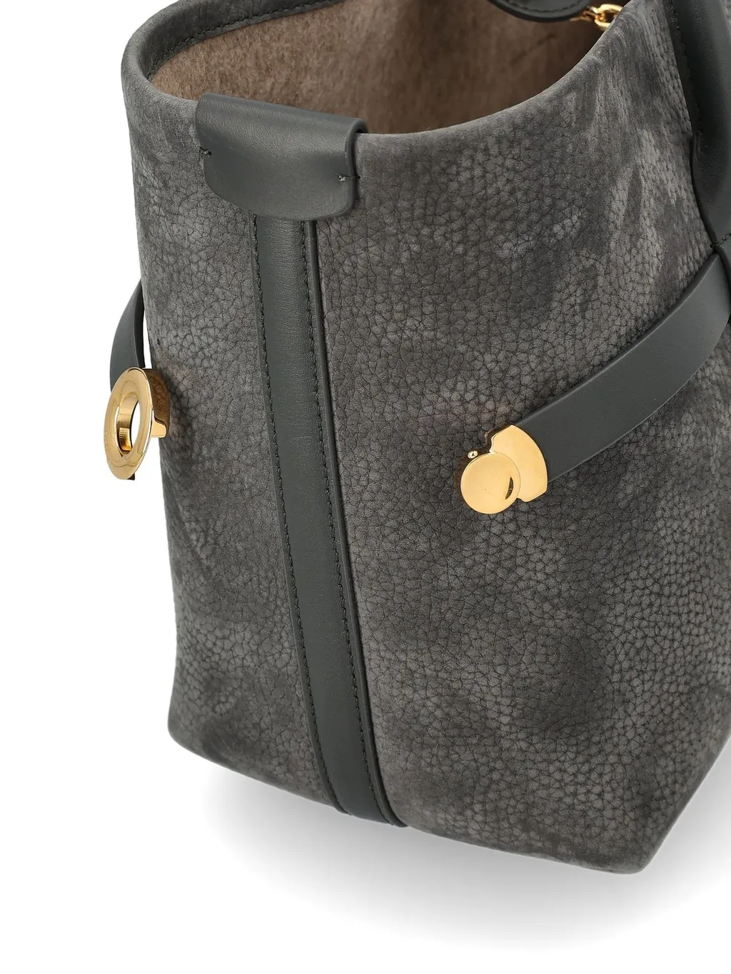 Logo Debossed Top Handle Bag