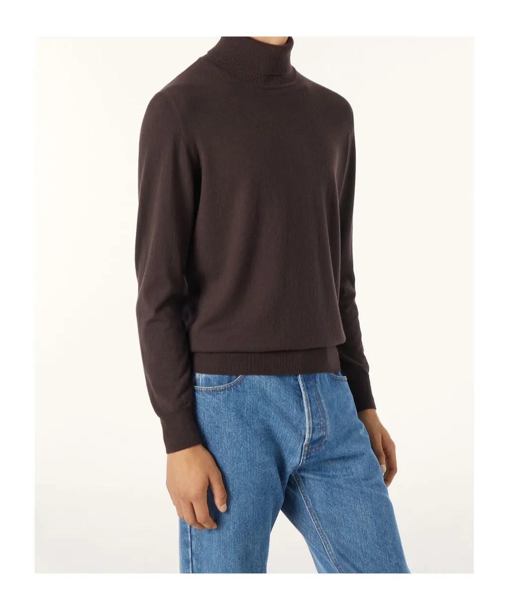 High-Neck Ribbed Sweater