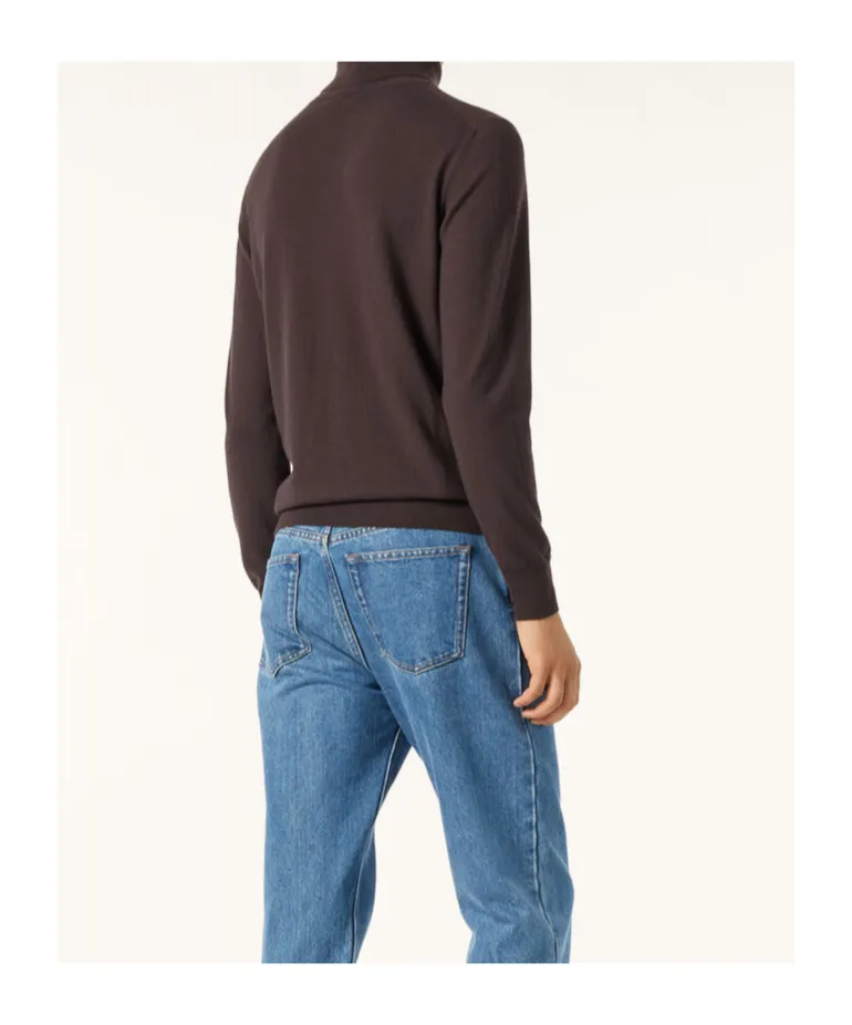 High-Neck Ribbed Sweater