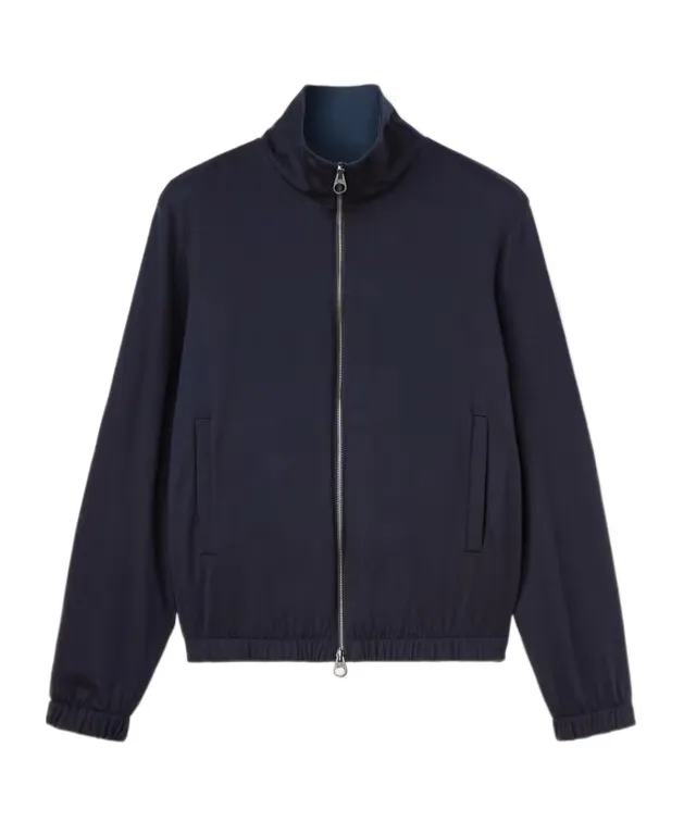Stand-Up Collar Zip-Front Jacket