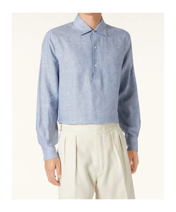 Andre Button-Fastening Linen Shirt