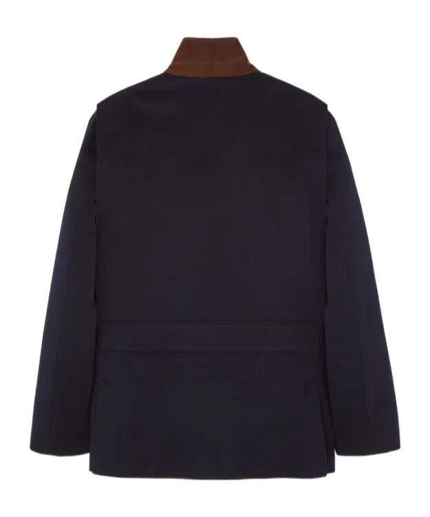 Cashmere Jacket With Suede Collar