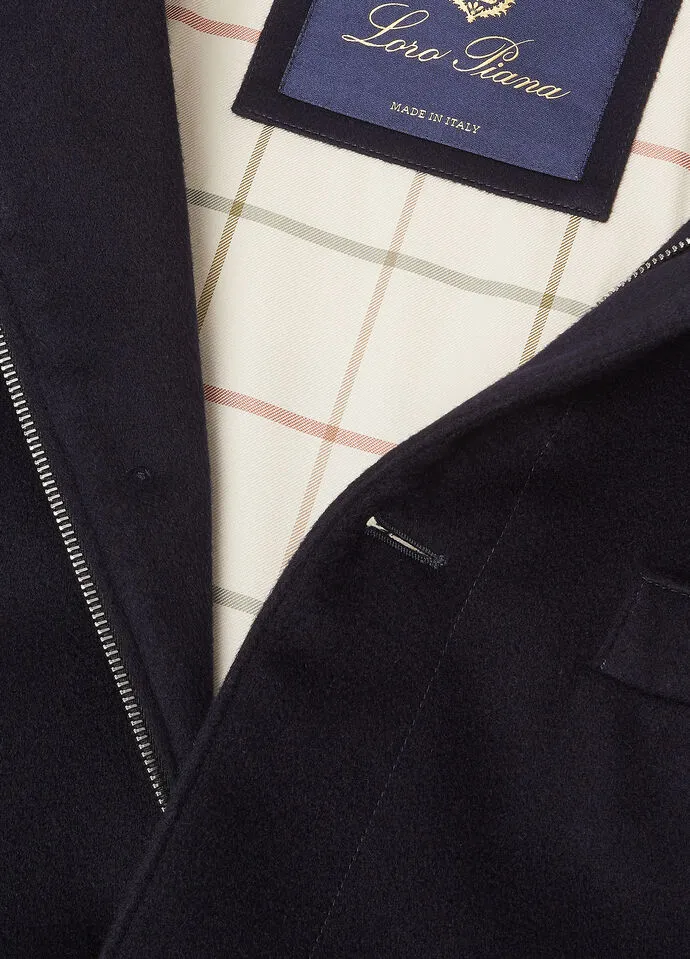 Cashmere Jacket With Suede Collar