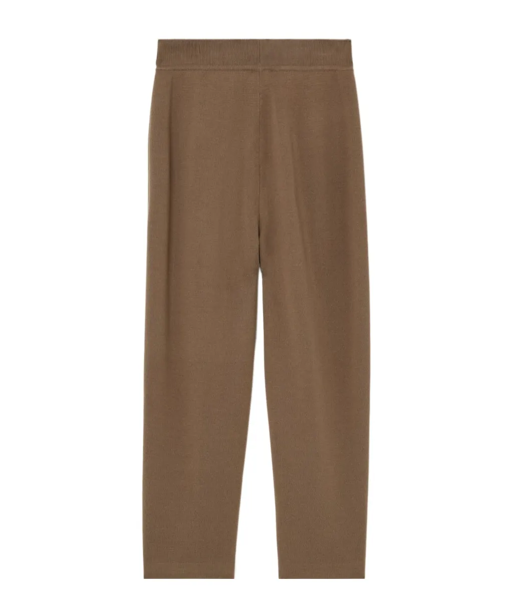 Elastic Ribbed Waist Knitted Casual Pants