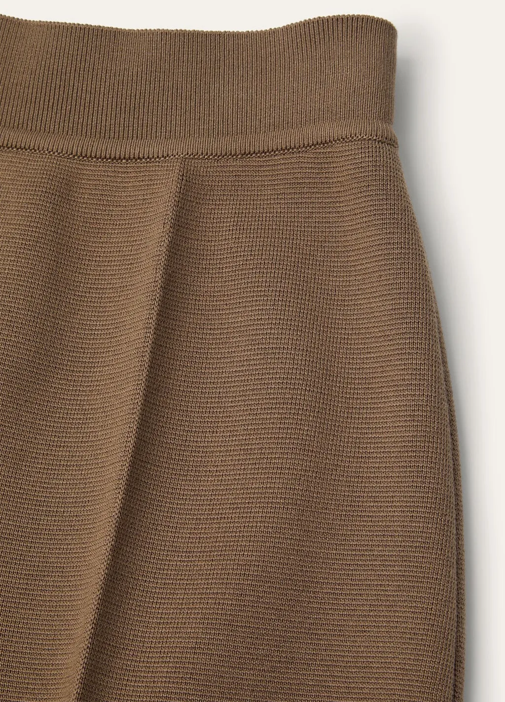 Elastic Ribbed Waist Knitted Casual Pants