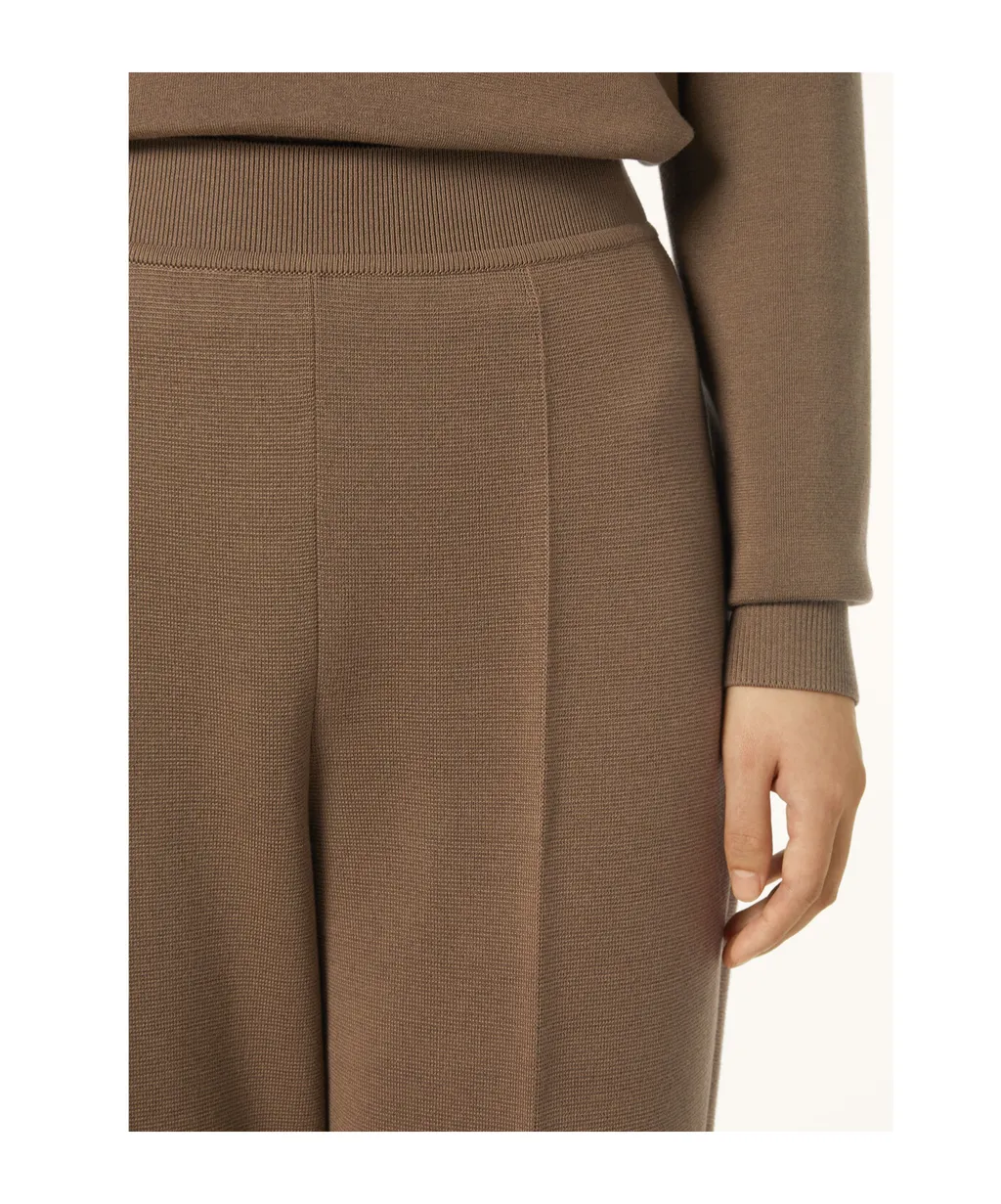 Elastic Ribbed Waist Knitted Casual Pants