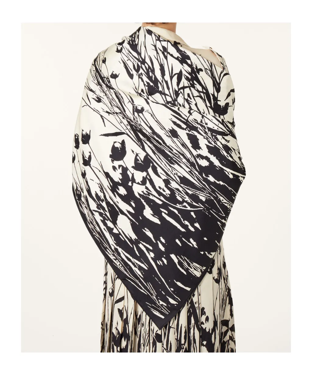 Pattern Silk Scarf