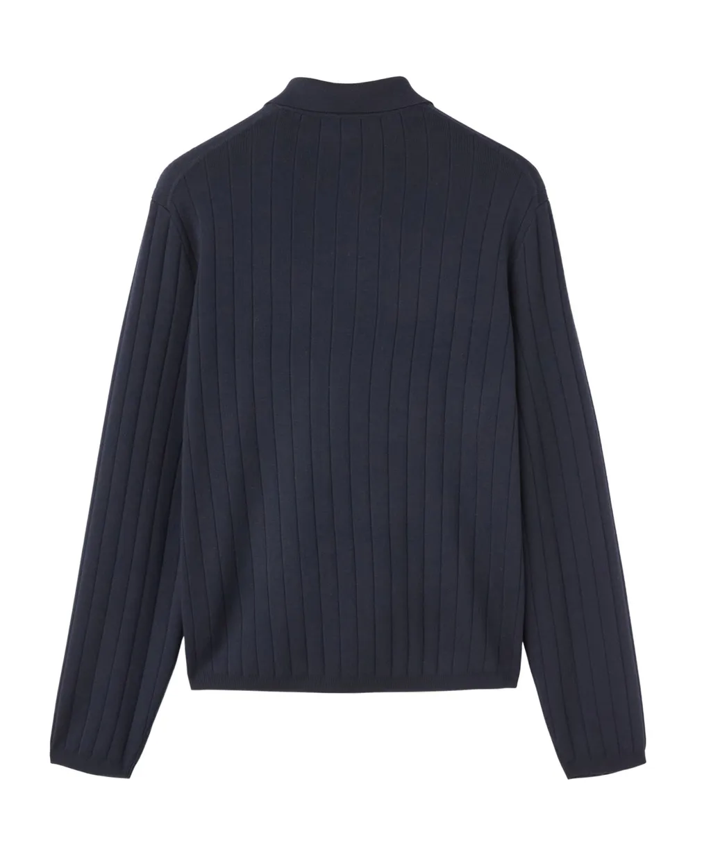 Long-Sleeved Knitted Cardigan