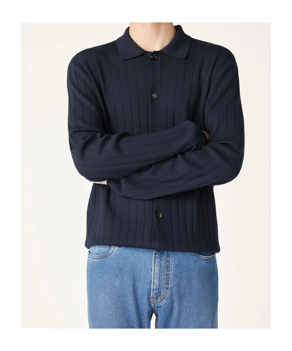 Long-Sleeved Knitted Cardigan