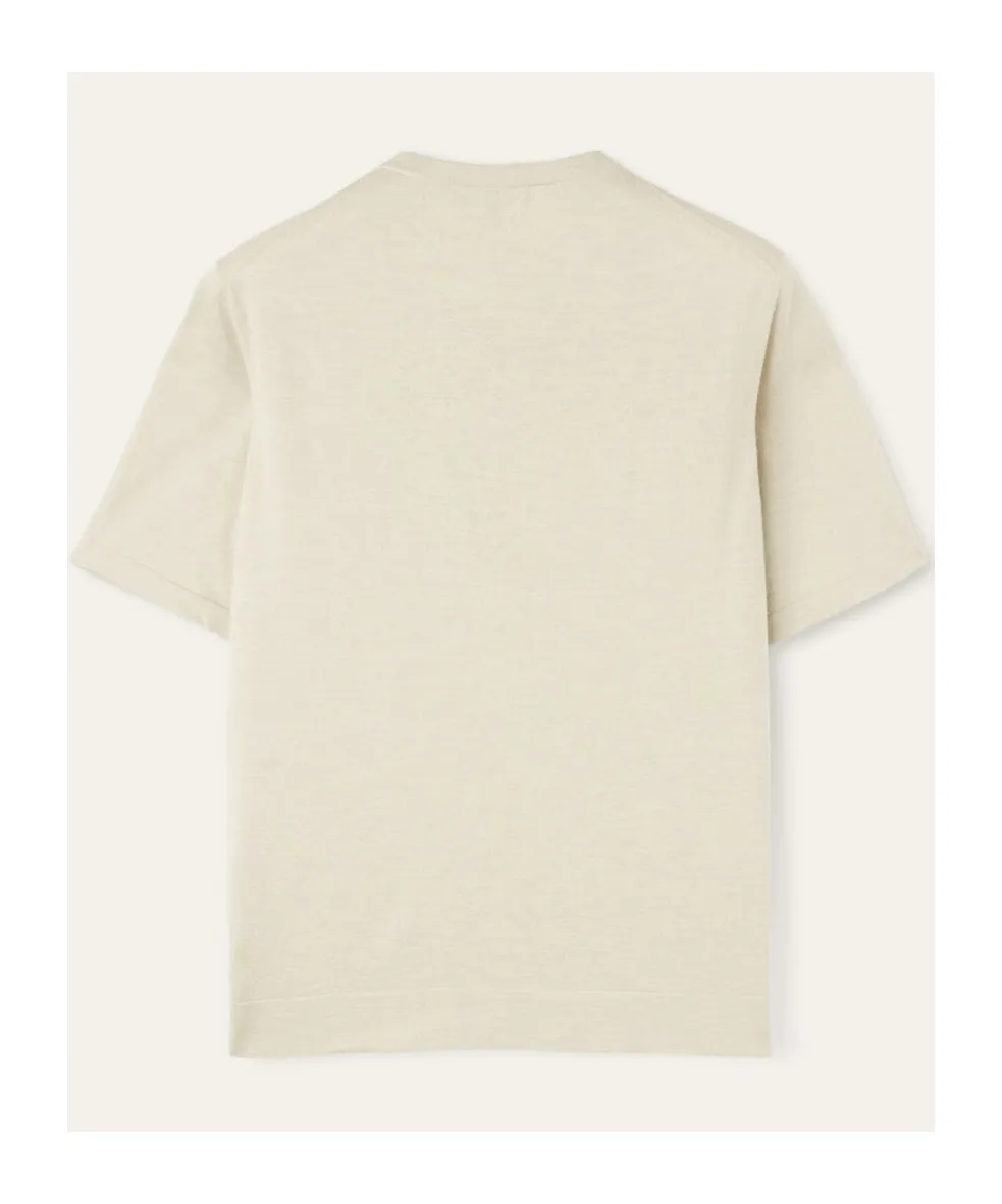 Round-Collar Short-Sleeve Sweater