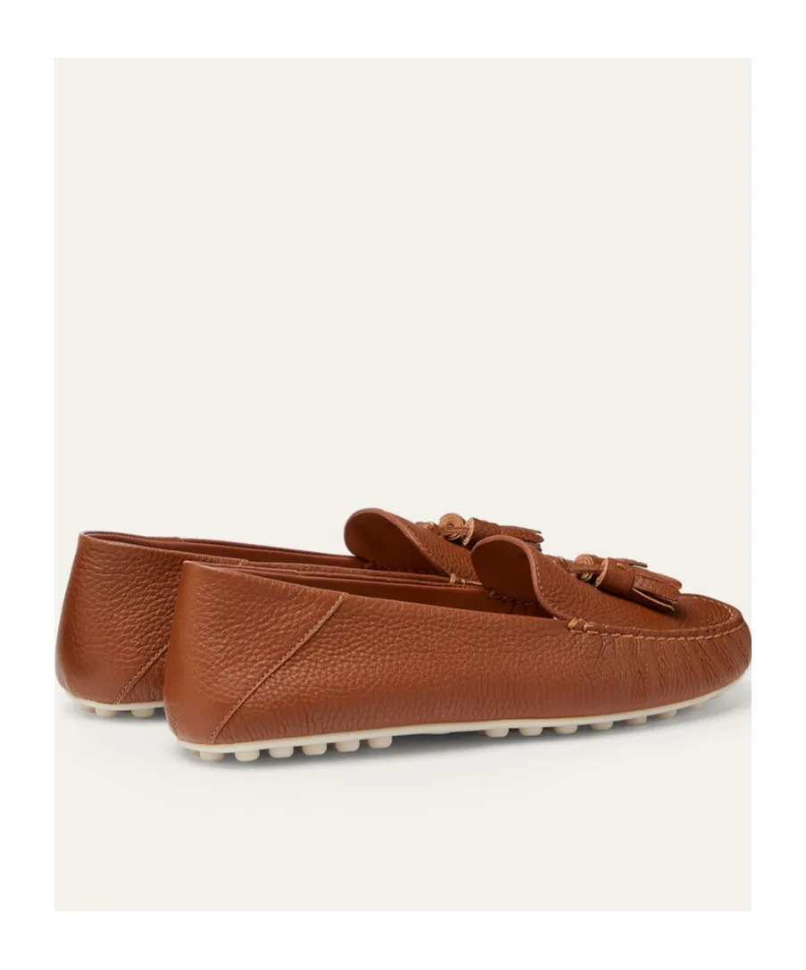 Tassel-Detailed Round Toe Loafers