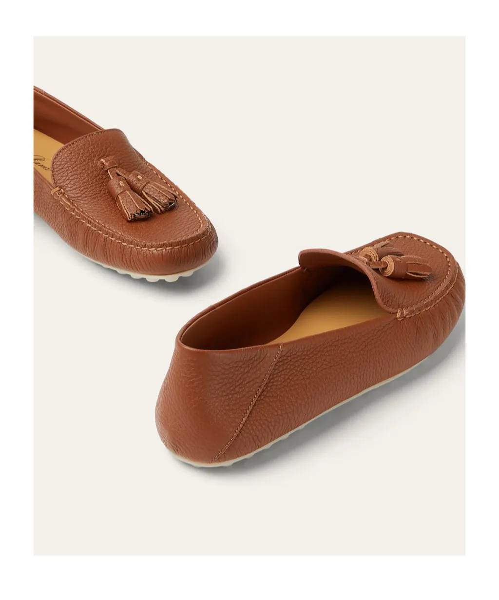 Tassel-Detailed Round Toe Loafers