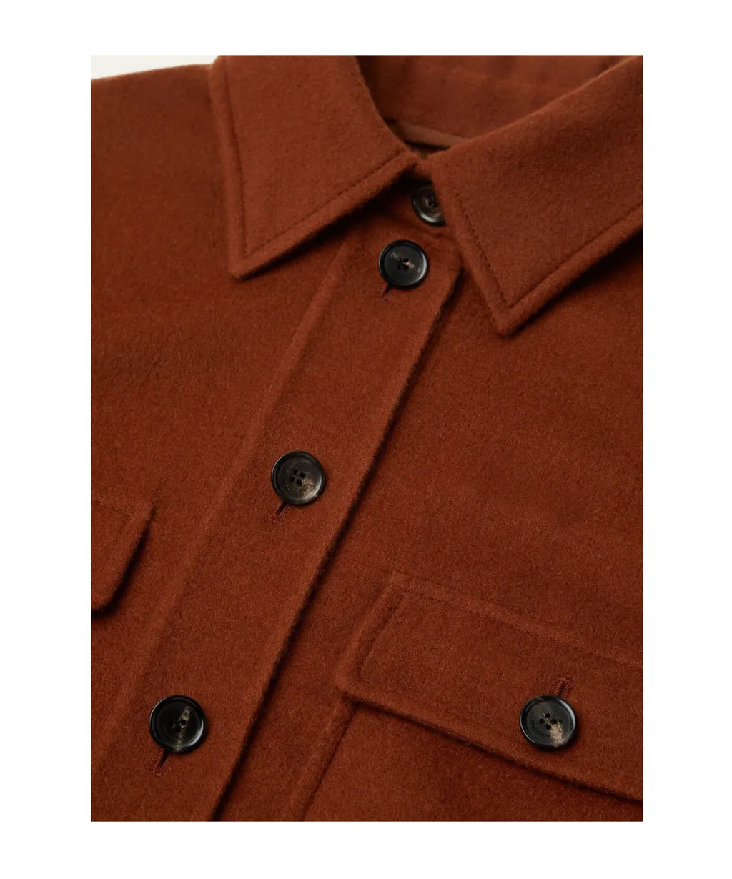 Button-Front Patch-Pocket Shirt Jacket