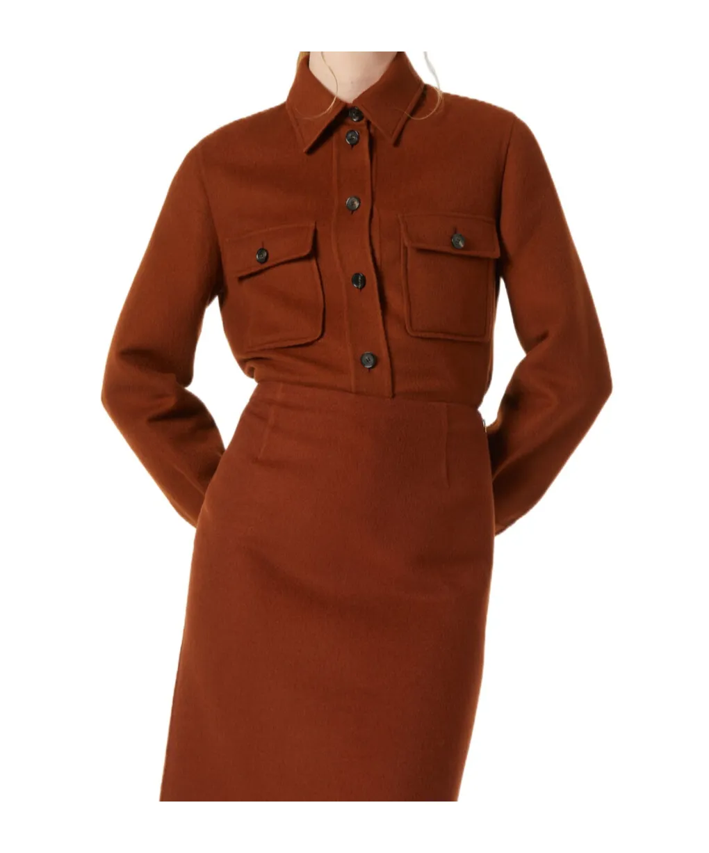Button-Front Patch-Pocket Shirt Jacket