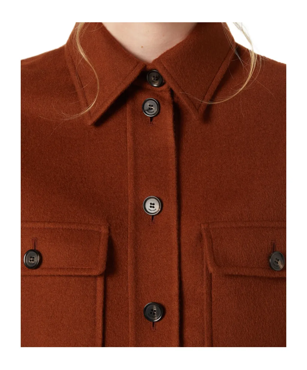 Button-Front Patch-Pocket Shirt Jacket