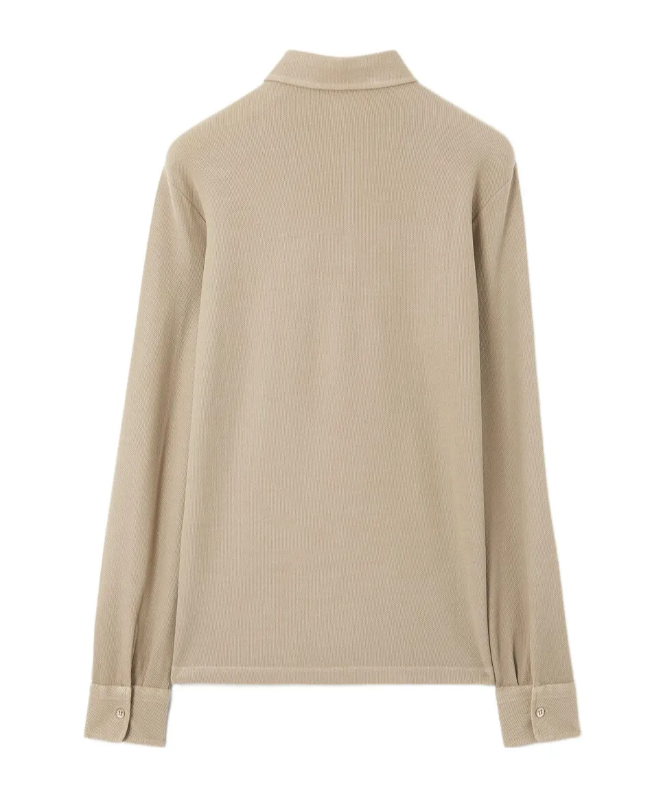 Long-Sleeved Polo Shirt
