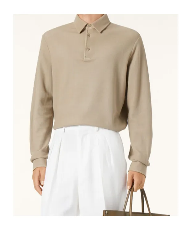 Long-Sleeved Polo Shirt