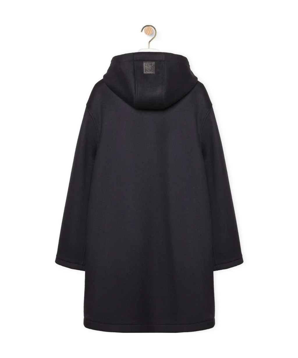 Hooded Coat In Wool