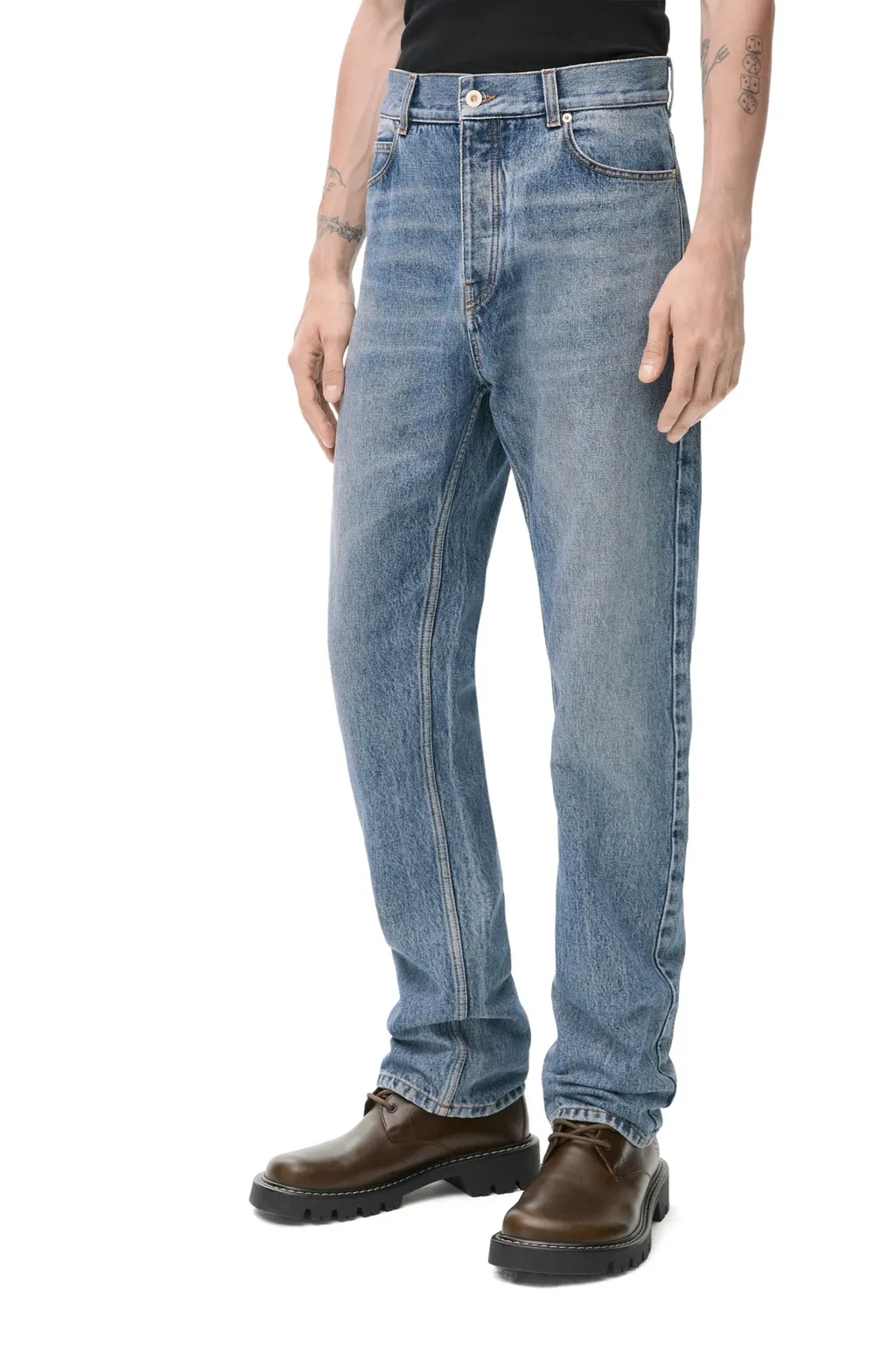 Straight Leg Denim Jeans