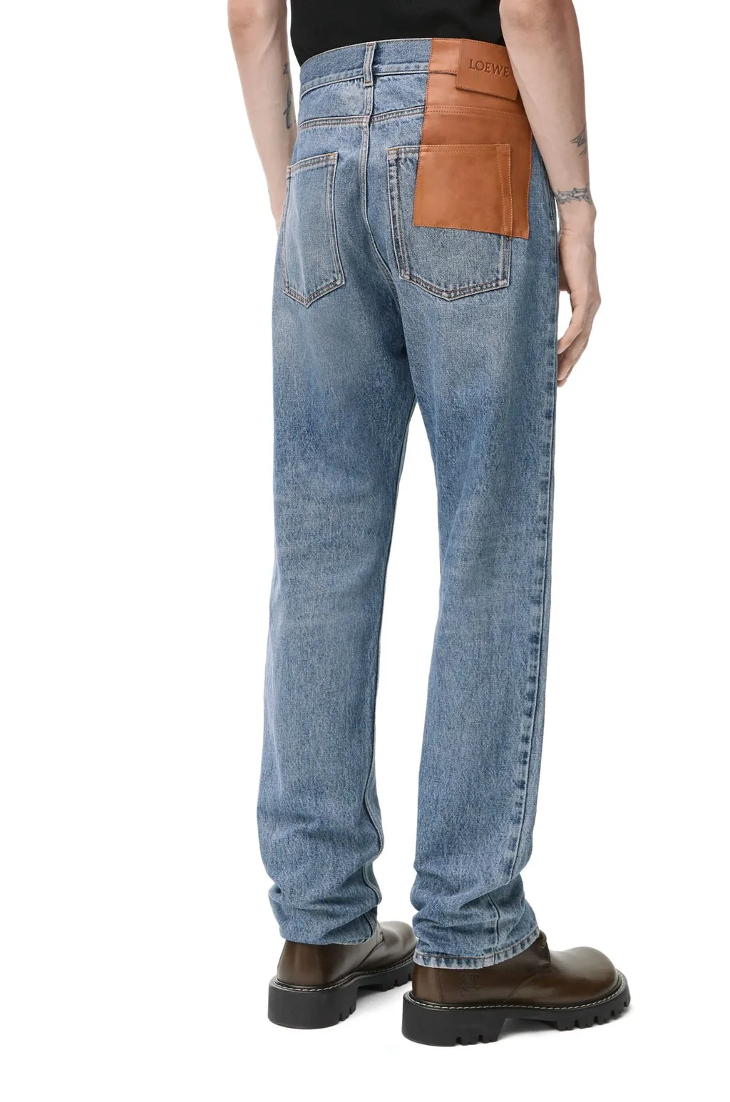 Straight Leg Denim Jeans
