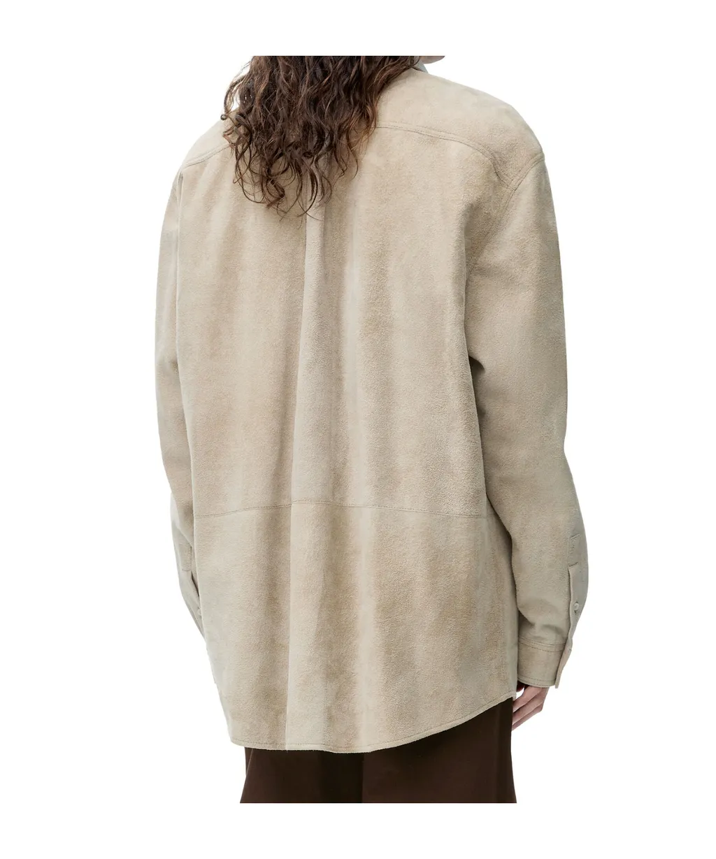 Long-Sleeved Curved Hem Overshirt