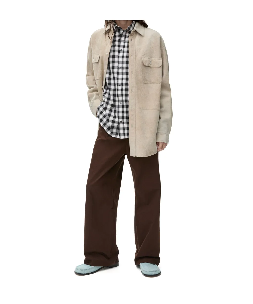 Long-Sleeved Curved Hem Overshirt