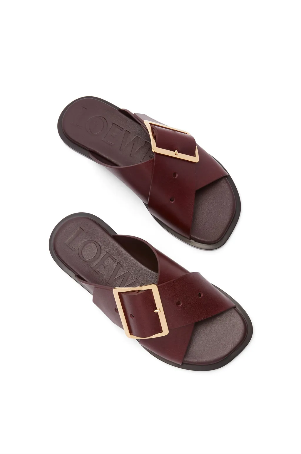 Square-Toe Slip-On Sandals