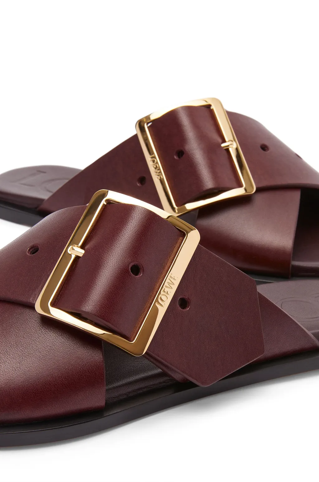 Square-Toe Slip-On Sandals