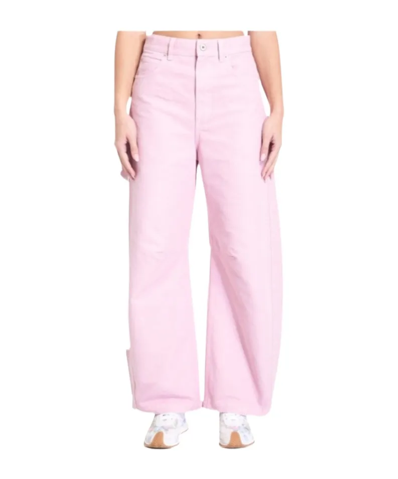 Wide-Leg Barrel Trousers