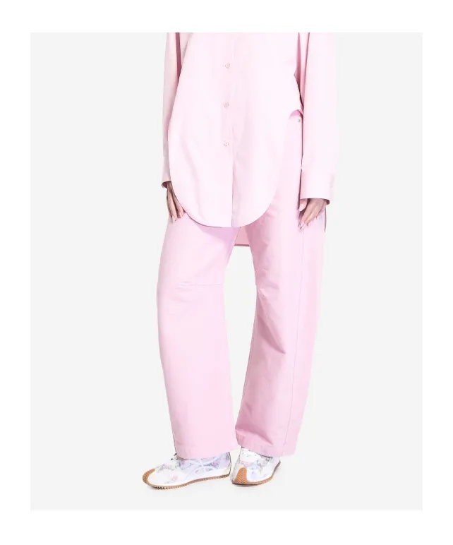 Wide-Leg Barrel Trousers