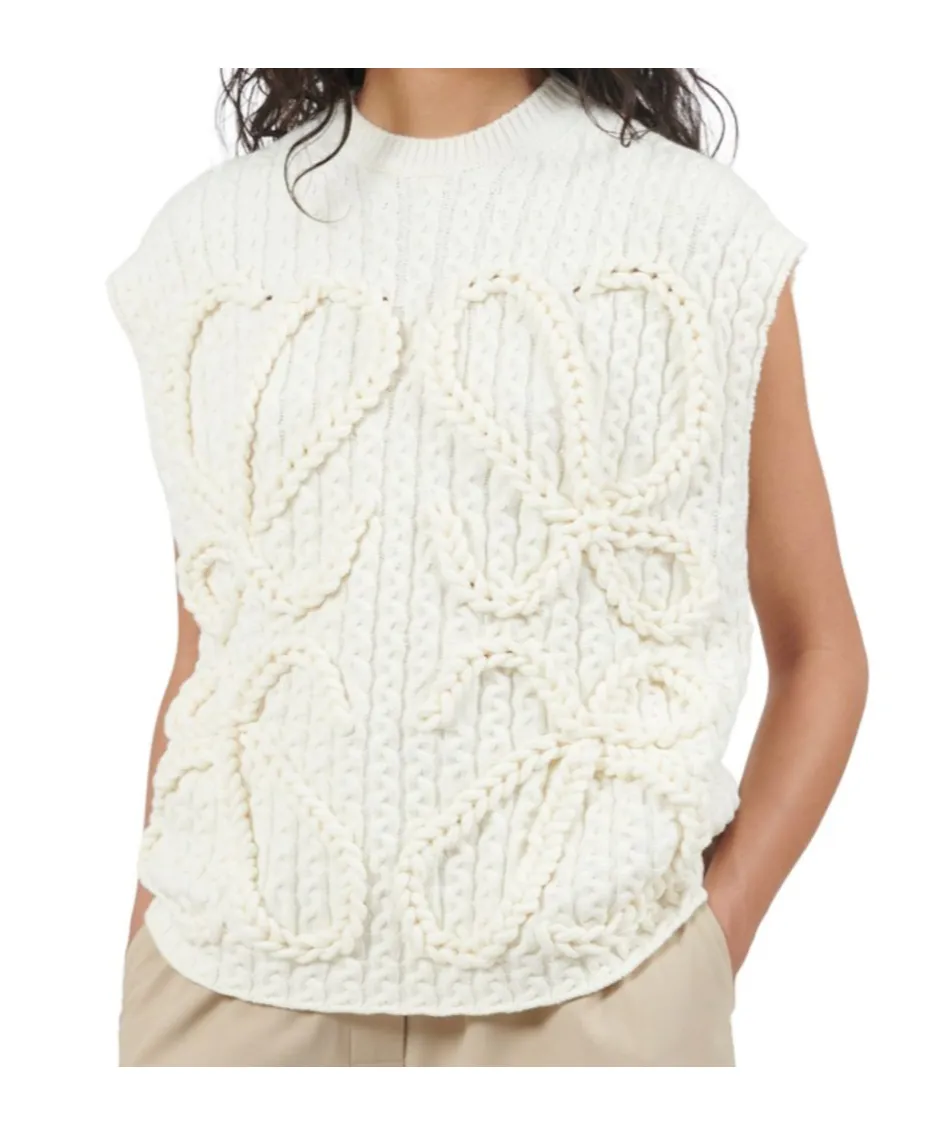 Monogram Embroidered Knitted Vest