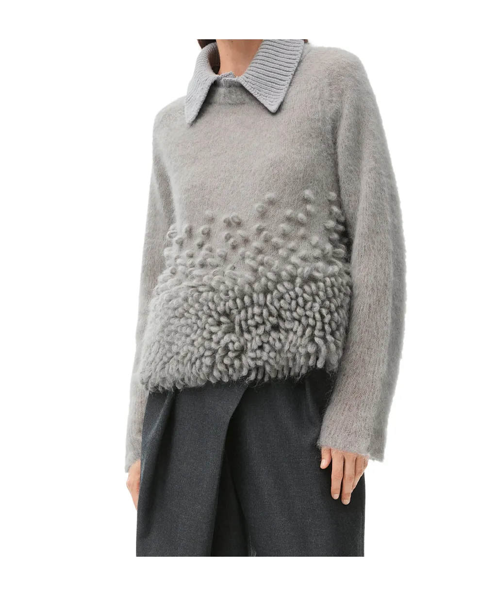 Polo Sweater In Mohair Blend