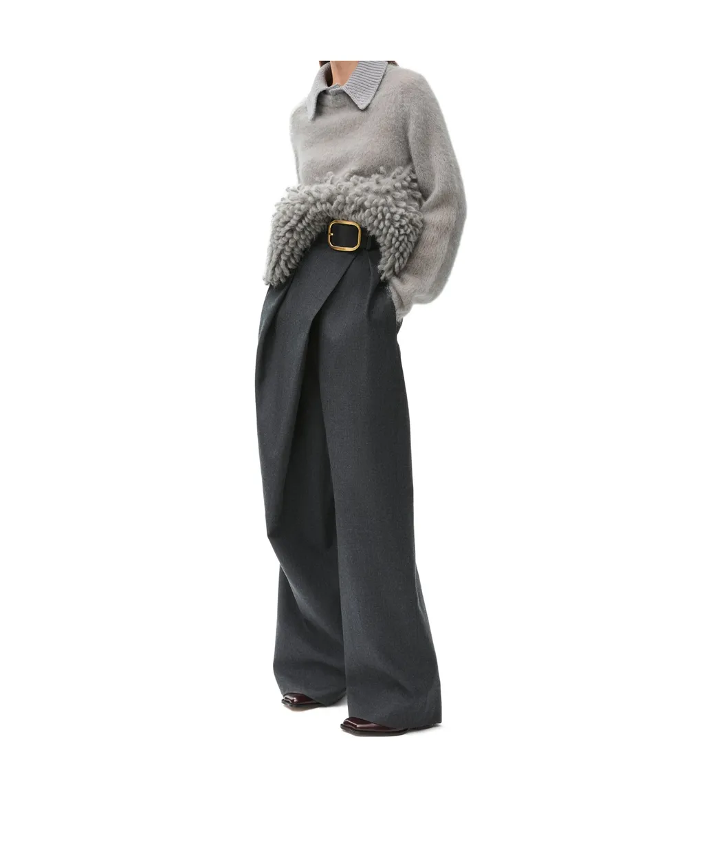 Polo Sweater In Mohair Blend