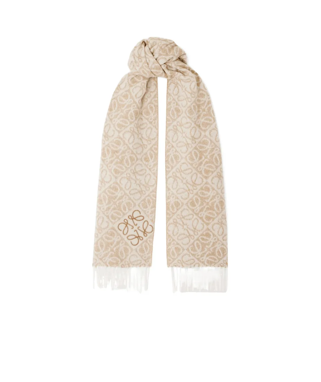 Logo-Detailed Fringed Scarf