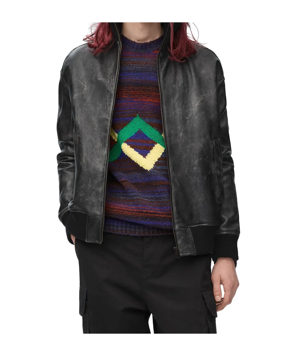 Zip-Up Jacket In Nappa Lambskin